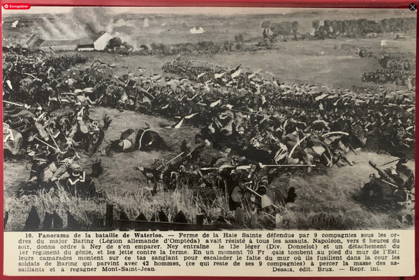 🇧🇪 BATAILLE DE WATERLOO – Ferme de la Haie Sainte (No. 10) | Carte Postale Historique d'Époque
