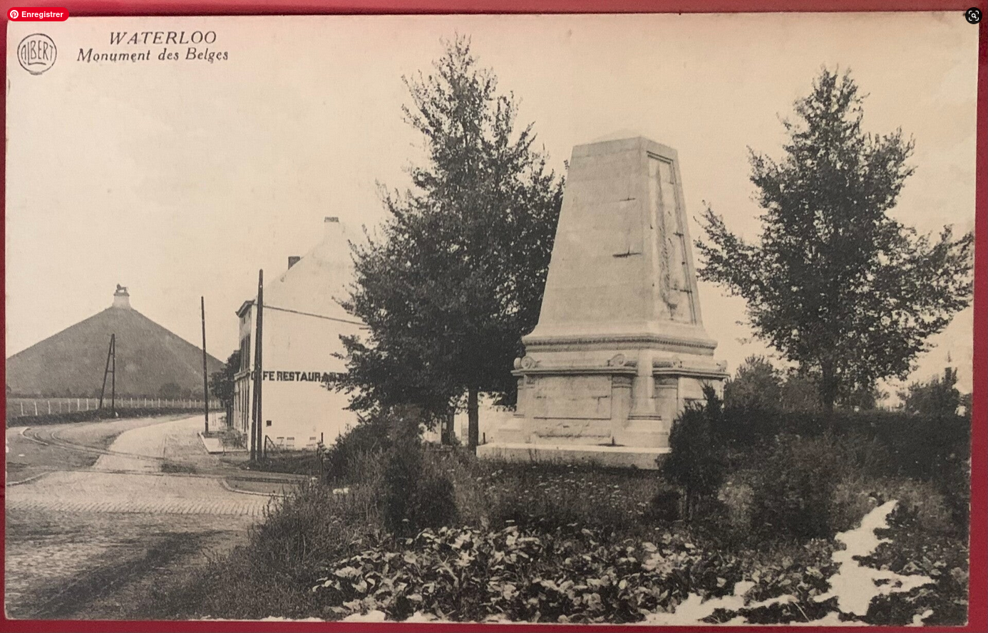 🇧🇪 WATERLOO – Monument des Belges et la Butte du Lion | Carte Postale Historique d'Époque