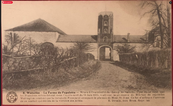 🇧🇪 BATAILLE DE WATERLOO – La Ferme de Papelotte (No. 8) | Carte Postale Historique d'Époque