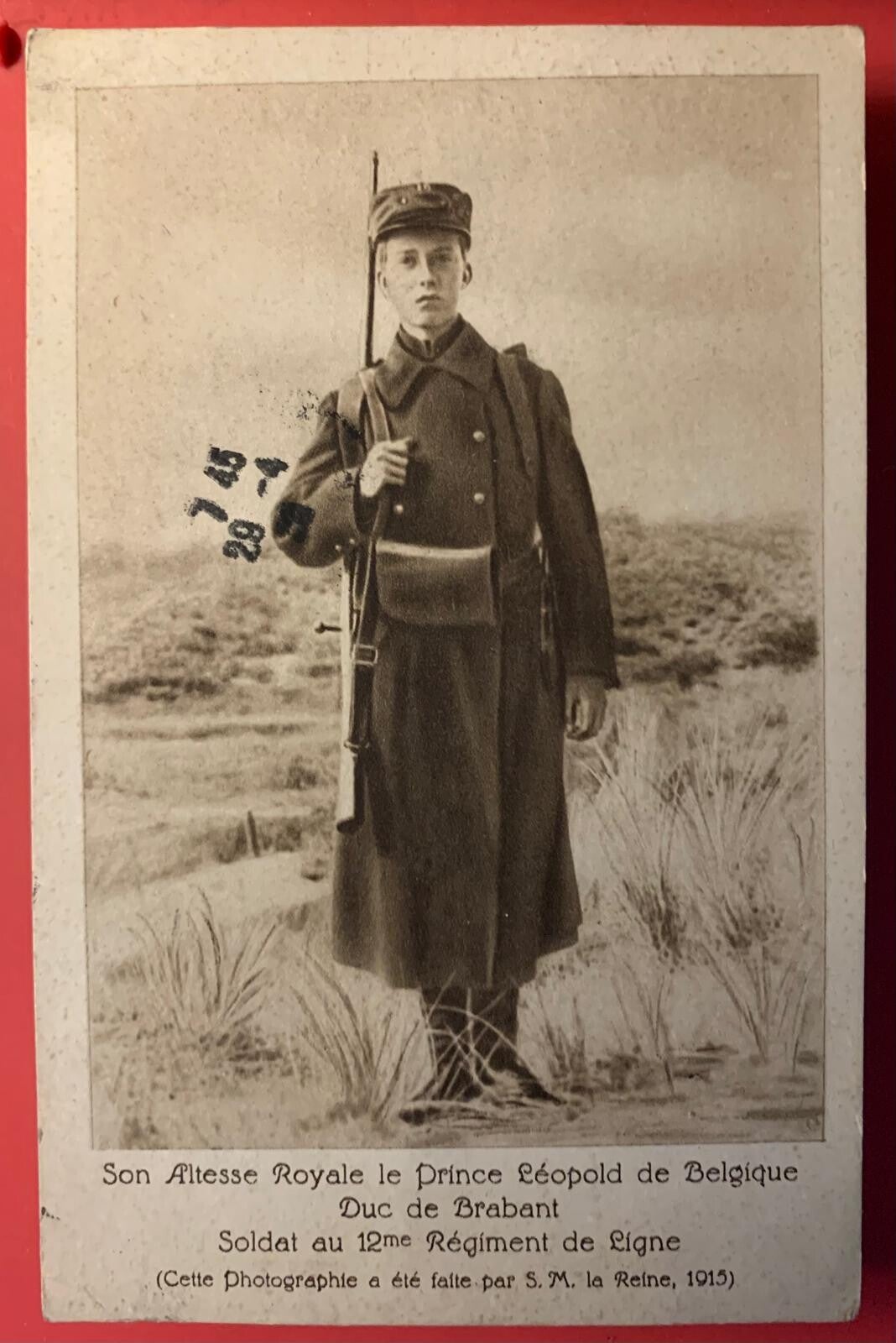 🇧🇪 BELGIUM – Prince Leopold Duke of Brabant (1915) | Rare WWI Royal Military Postcard