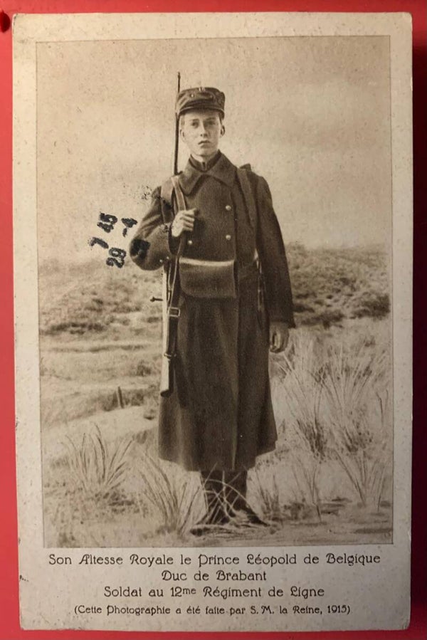 🇧🇪 BELGIUM – Prince Leopold Duke of Brabant (1915) | Rare WWI Royal Military Postcard