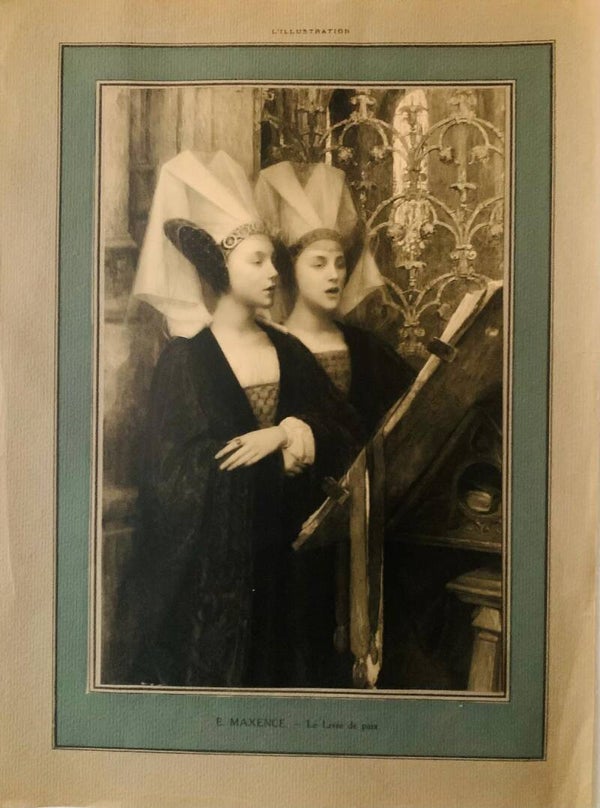 Gravure Ancienne Edgard Maxence Le Livre de Paix Supplément L'Illustration Art | The Collector