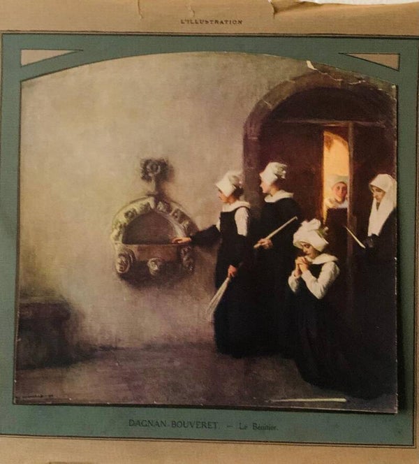 Gravure Ancienne Pascal Dagnan-Bouveret Le Bénitier Supplément L'Illustration 1913 Art | The Collector