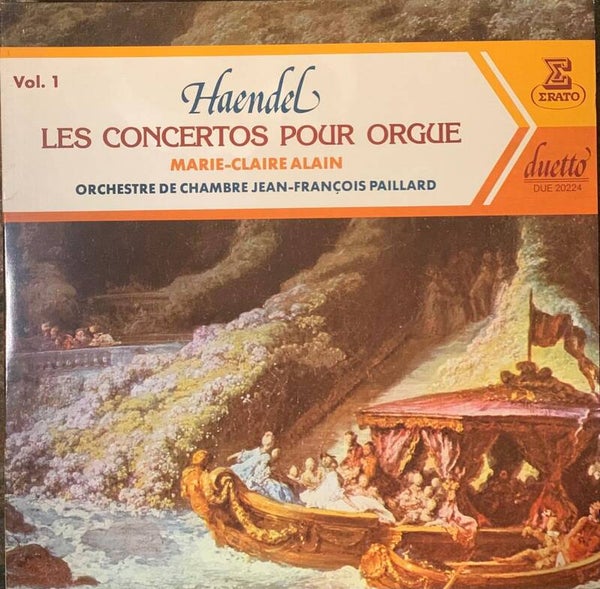 Haendel : Les Concertos pour Orgue,  coffret de 2 disques vinyles (référence DUE 20224) Vol.1
