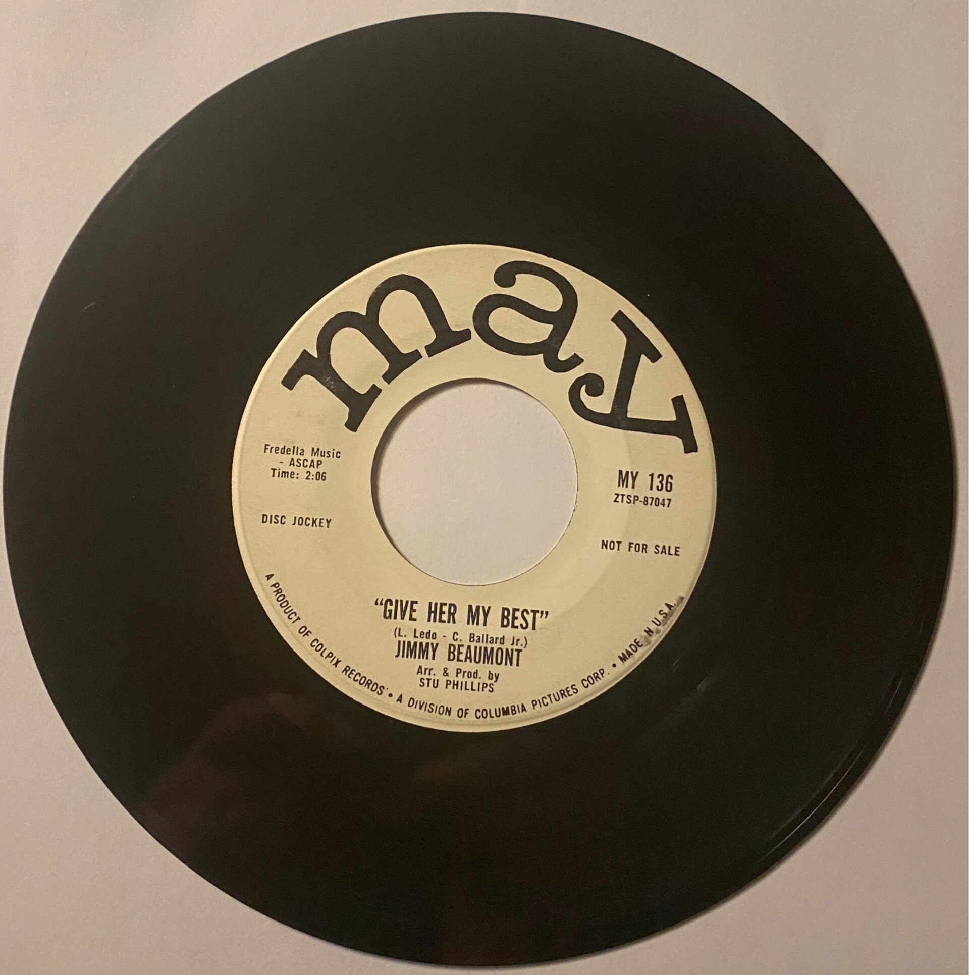 Jimmy Beaumont Give Her My Best / I'll Always Be in Love With You