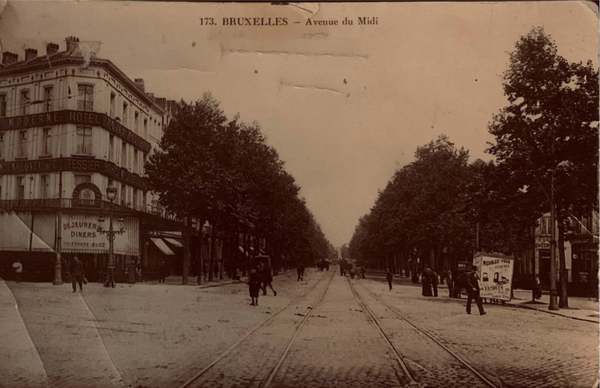 CPA-Avenue du Midi à Bruxelles, vers 1900-1910.