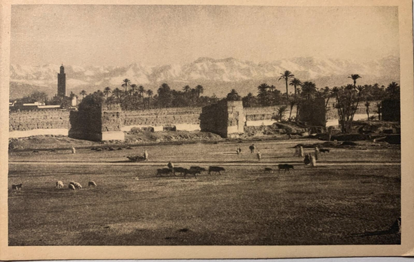 Les remparts de Marrakech au Maroc-1920 The Ramparts of Marrakech in Morocco