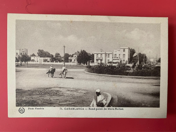 🇲🇦 CASABLANCA – Rond-point de Mers-Sultan (N° 71) [Carte Postale Ancienne] [Photo Flandrin] [ORIGINAL] THE COLLECTOR