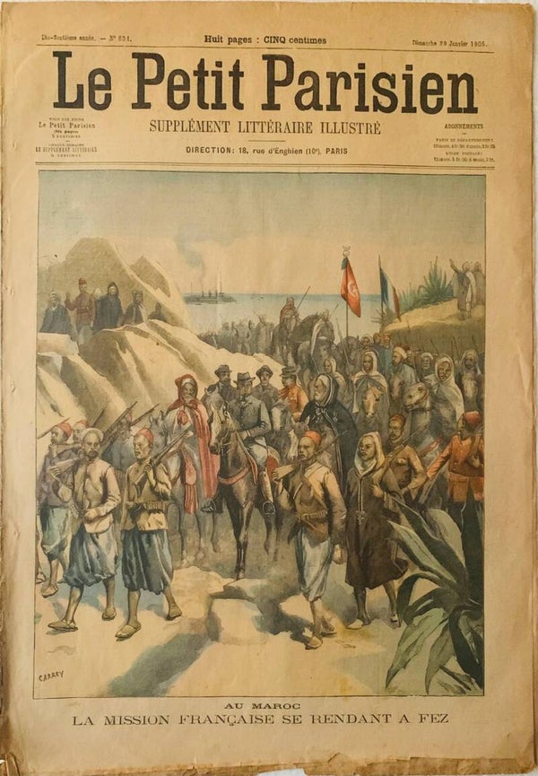 🇲🇦 Le Petit Parisien 1905 Mission Française Fez Maroc / Antique Newspaper Art | The Collector