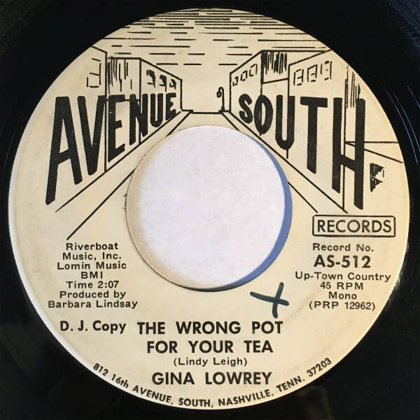 Gina Lowrey ‎– The Wrong Pot For Your Tea / Baby Blue