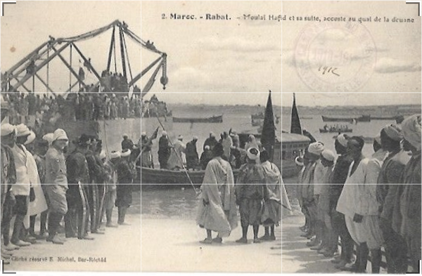 CPA MAROC RABAT Moulay-Hafid accoste Quai de la Douane Maurel 1912 Rare TBE