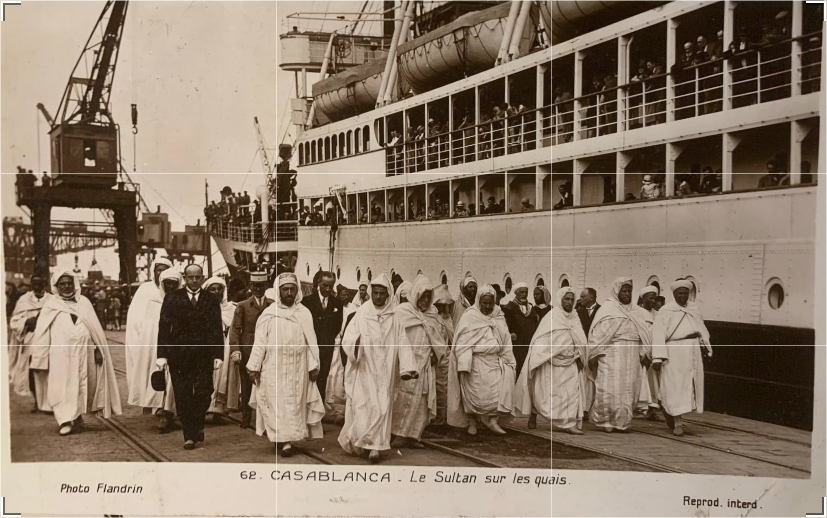CPA MAROC CASABLANCA Le Sultan Sidi Mohammed sur les quais Photo Flandrin n°62