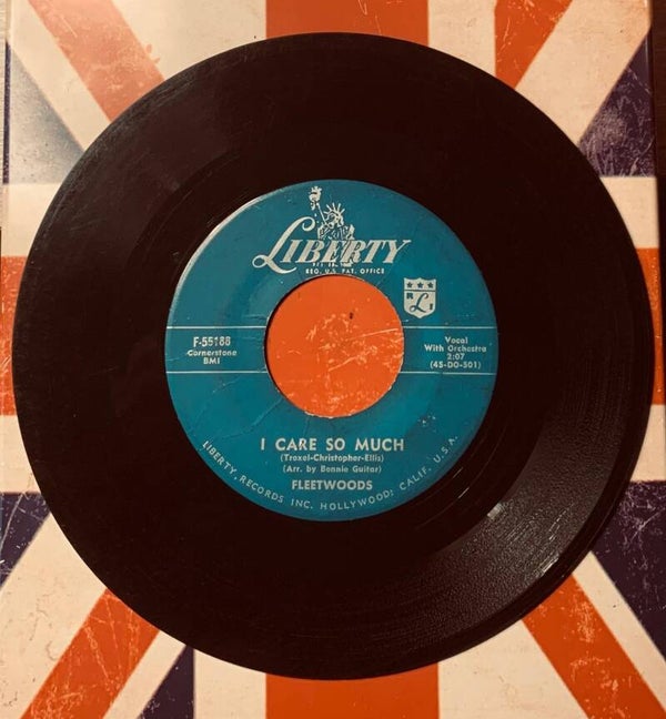 🇺🇸 THE FLEETWOODS – I Care So Much / Come Softly To Me [7"] [Liberty] [US FIRST PRESS / MAROON LABEL] [VG+] [Vocal Pop] THE COLLECTOR