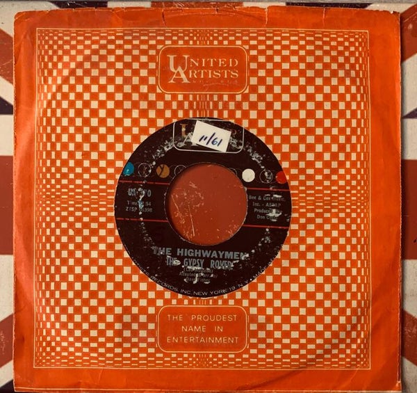🔲 THE HIGHWAYMEN – The Gypsy Rover 7" Vinyl 1961 United Artists ORIGINAL US SLEEVE Very Good+ (VG+) THE COLLECTOR
