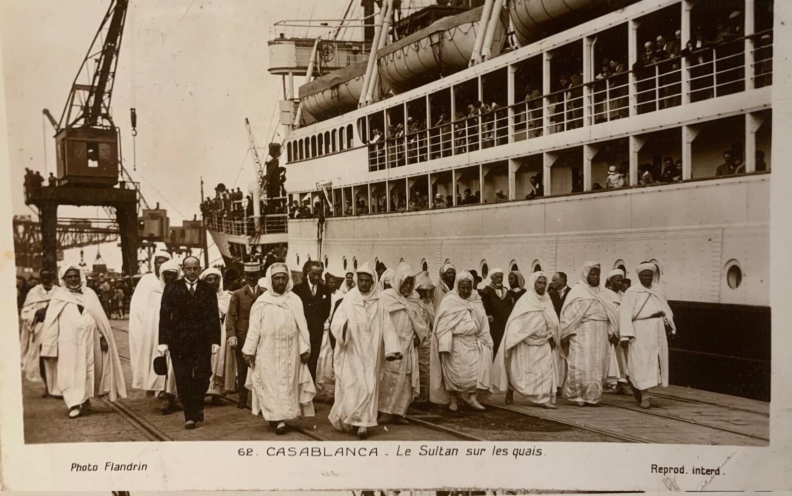 CASABLANCA - Le Sultan sur les quais ,le Sultan Moulay Youssef