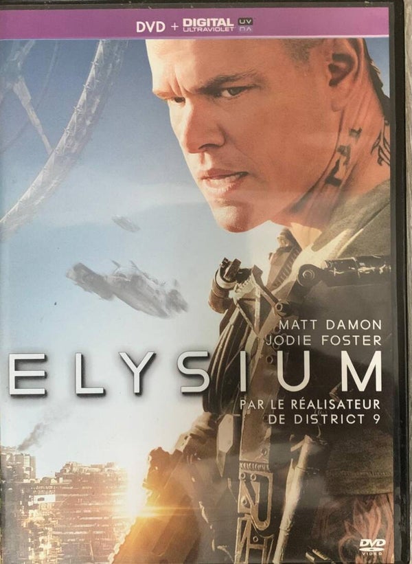 Elysium DVD, 2013 New Matt Damon Jodi Foster
