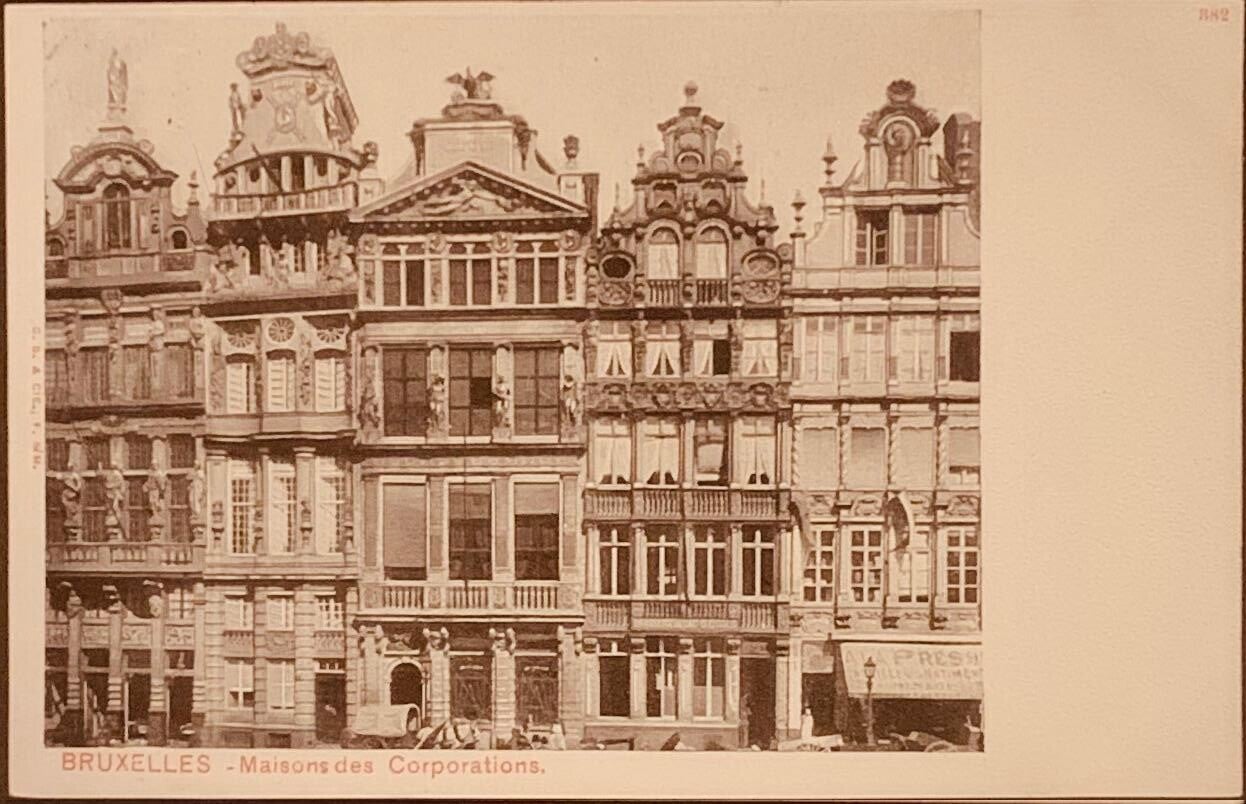 carte postale ancienne  :BRUXELLES - Maisons des Corporations.