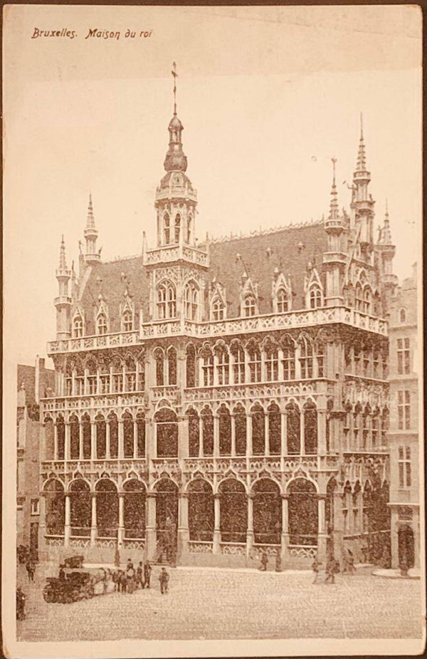 carte postale ancienne est :Bruxelles. Maison du roi