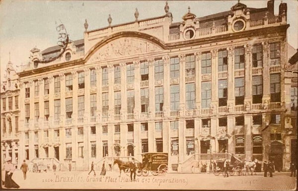 postale ancienne  Bruxelles. Grand' Place (Maison des Corporations.)