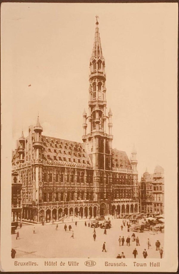 carte postale ancienne est Bruxelles. Hôtel de Ville — Brussels. Town Hall.