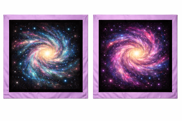 Scarf Premium galaxy in silk