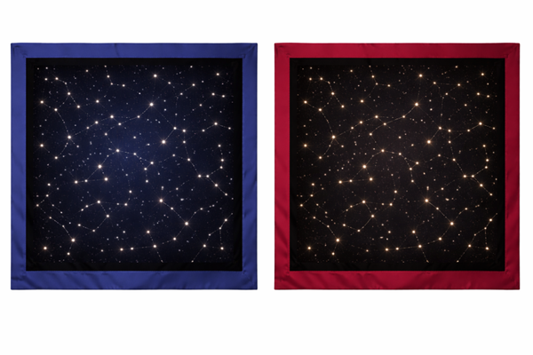 Scarf Constellation in Luxurious Silk Purple