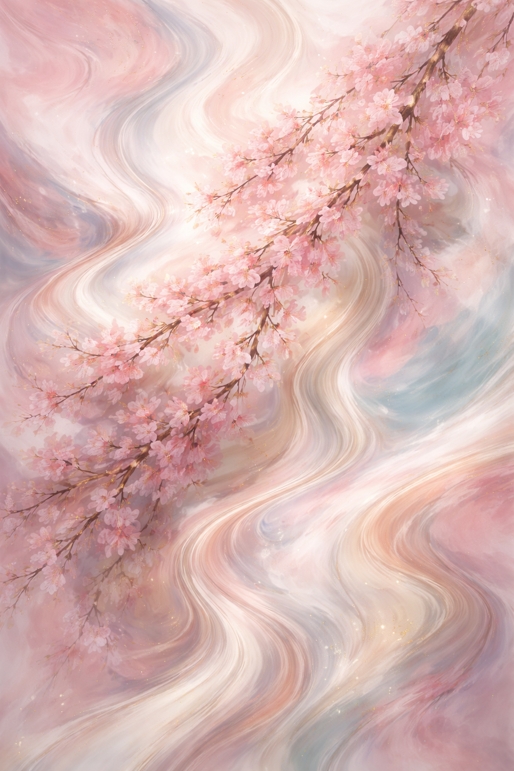 Scarf eye soothing Cherry blossom in Schiffon