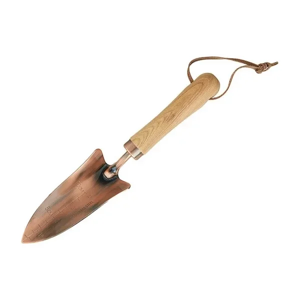 Koperen Transplanter met Houten Handvat (32,5 x 6,5 cm)
