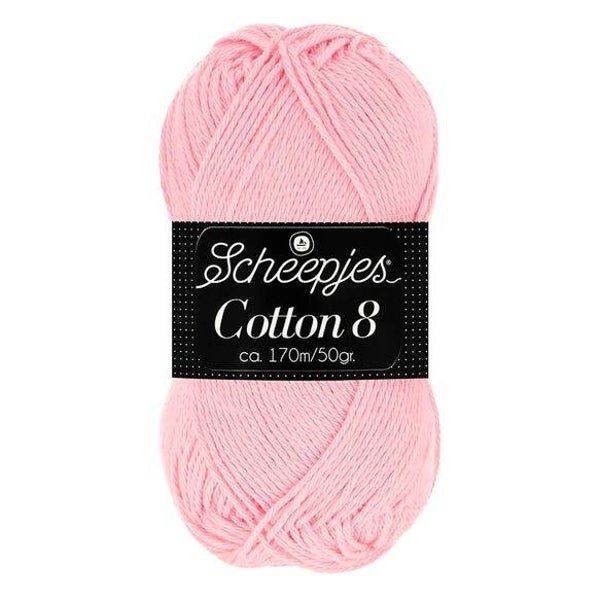 Scherpjes cotton 8 roze 654
