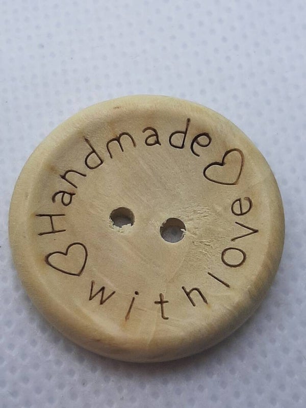 Knoop 25 mm blank hout handmade (1)