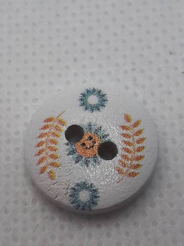 Knoop 15 mm plastic oker petrol