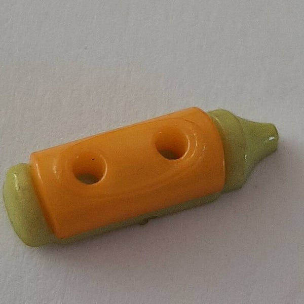 Plastic knoop potlood 7 x 20 mm groen/oranje