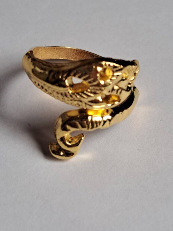 Ring om draad te geleiden slang goudkleur