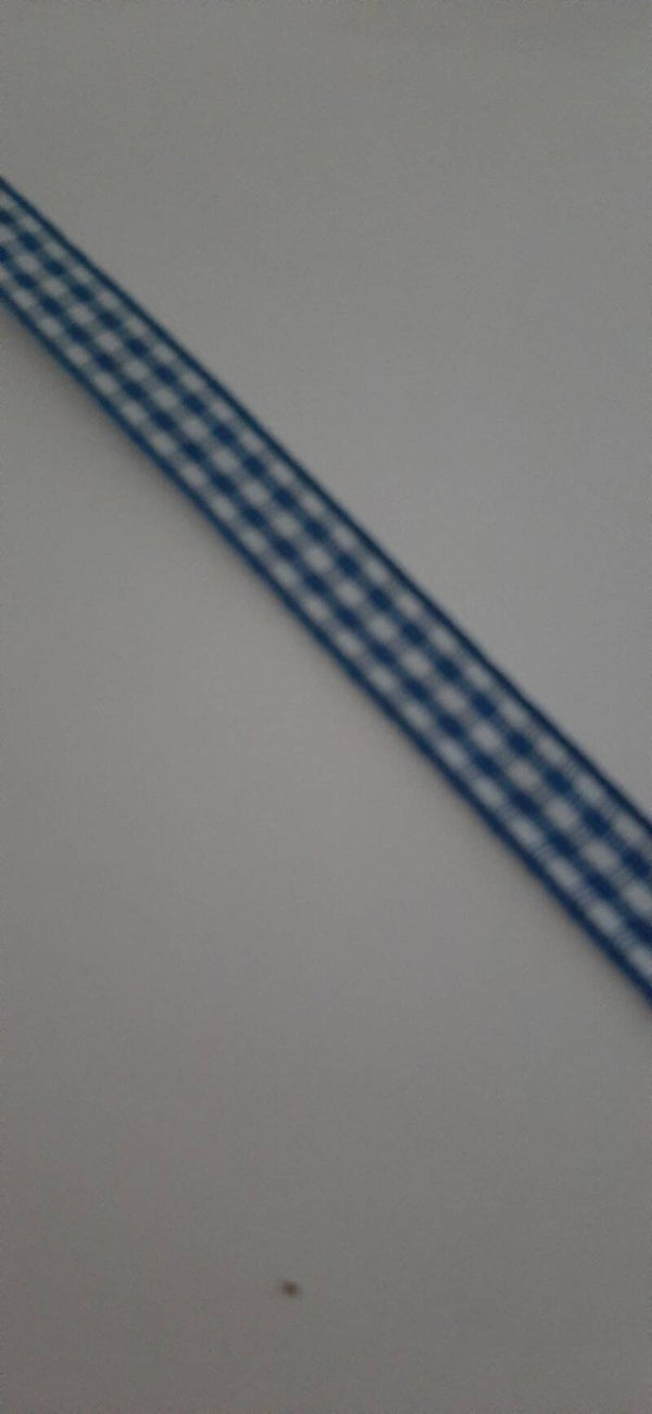 27a.  Lint donker blauw ruit 10 mm   