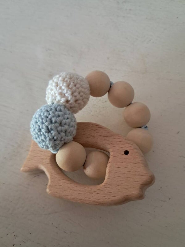 Kralenbijtring vis blauw