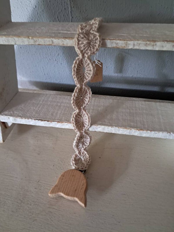 Speenkoord gehaakt kat beige