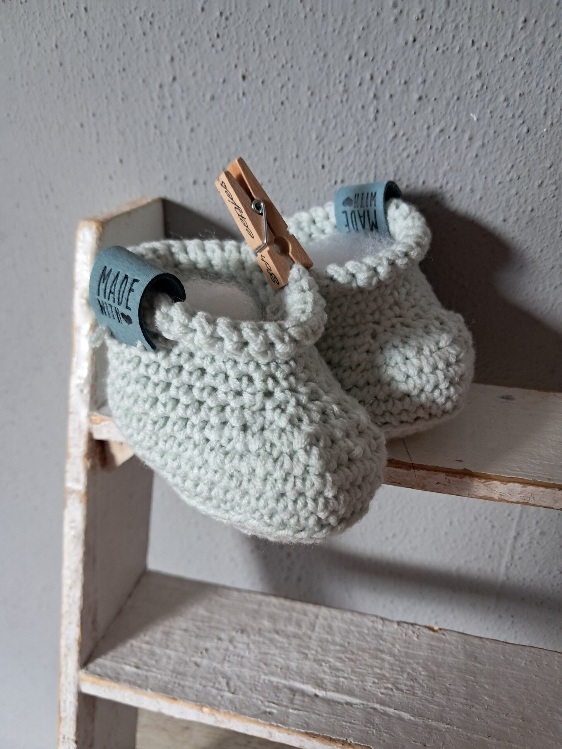 Babyslofjes 0-3 maanden licht blauw