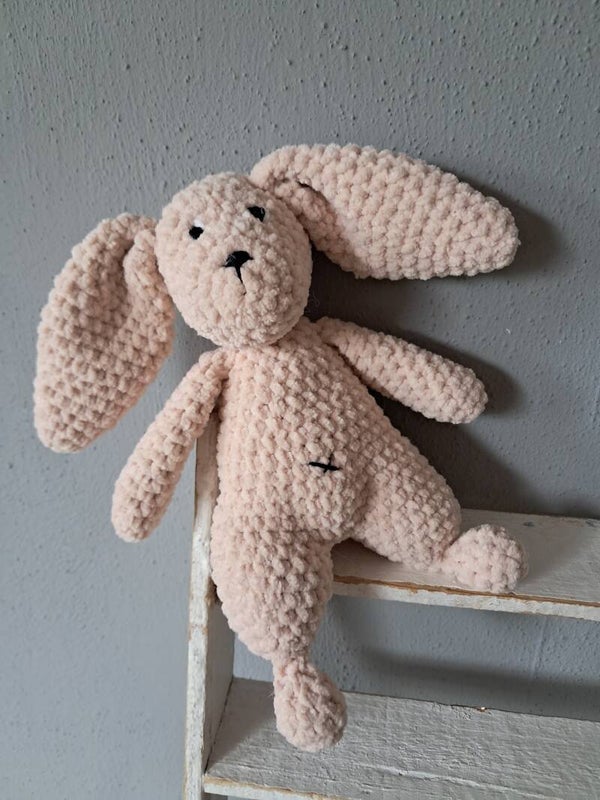 Newborn knuffel konijn licht roze