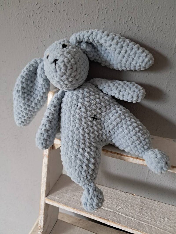 Newborn knuffel konijn blauw