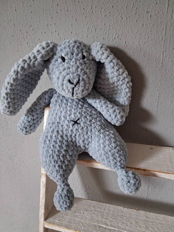 Newborn knuffel konijn blauw