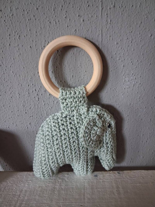 Bijtring olifant grijsgroen