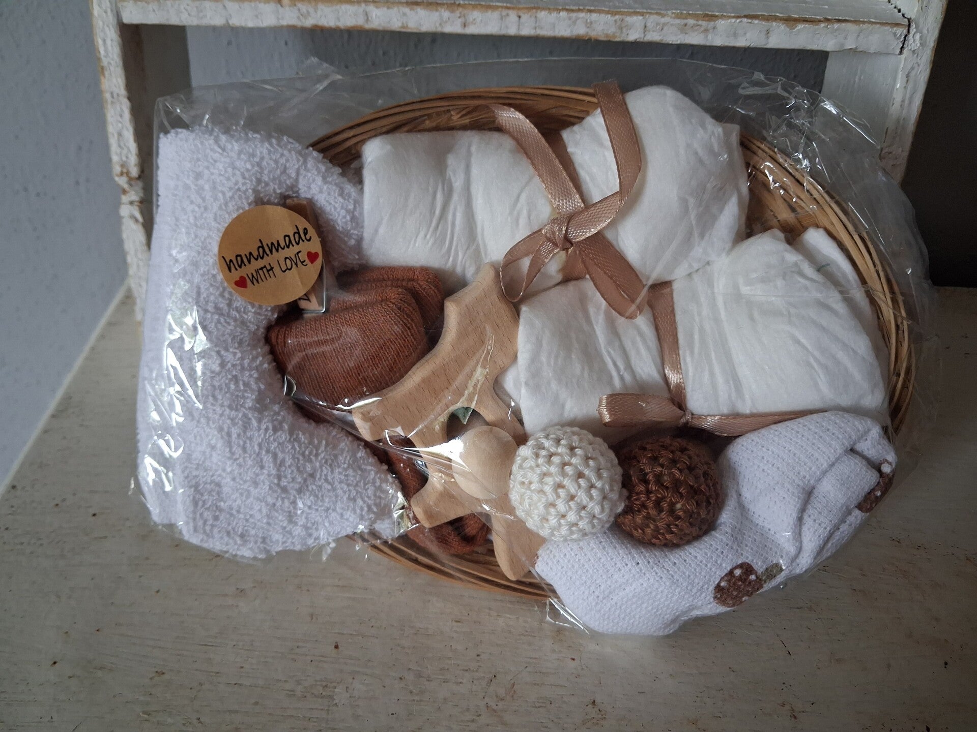 Kado mandje donker bruin vos