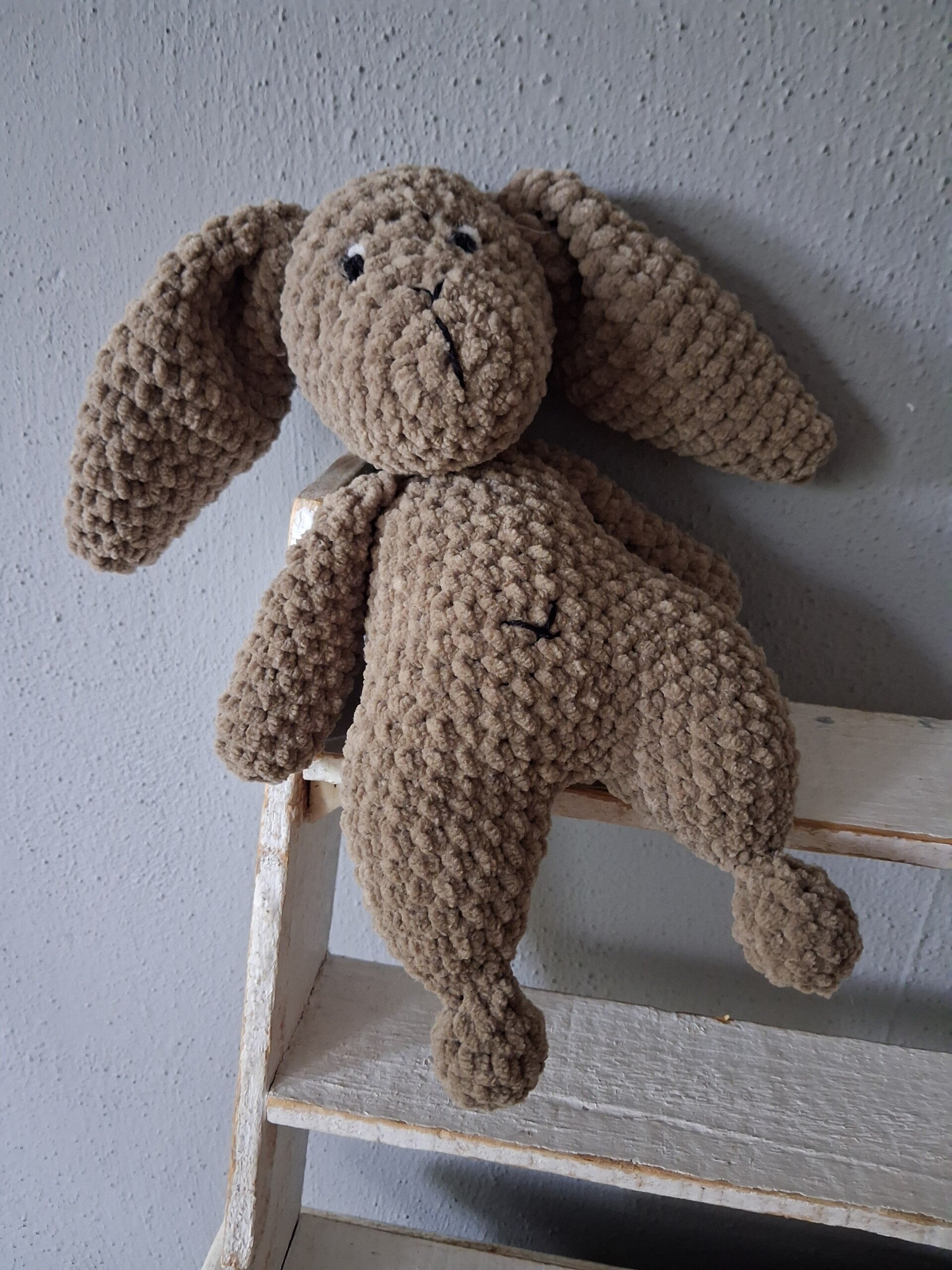Newborn knuffel konijn mos groen