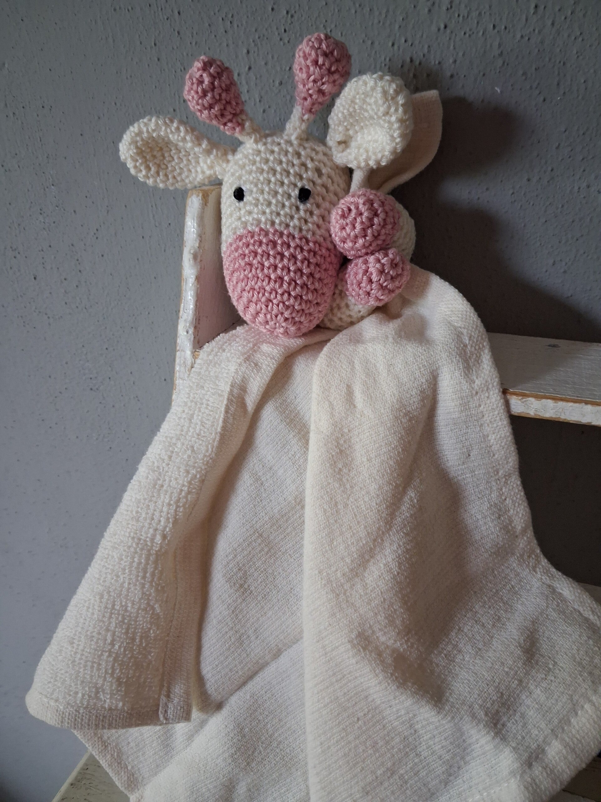 Kroeldoekje giraf roze