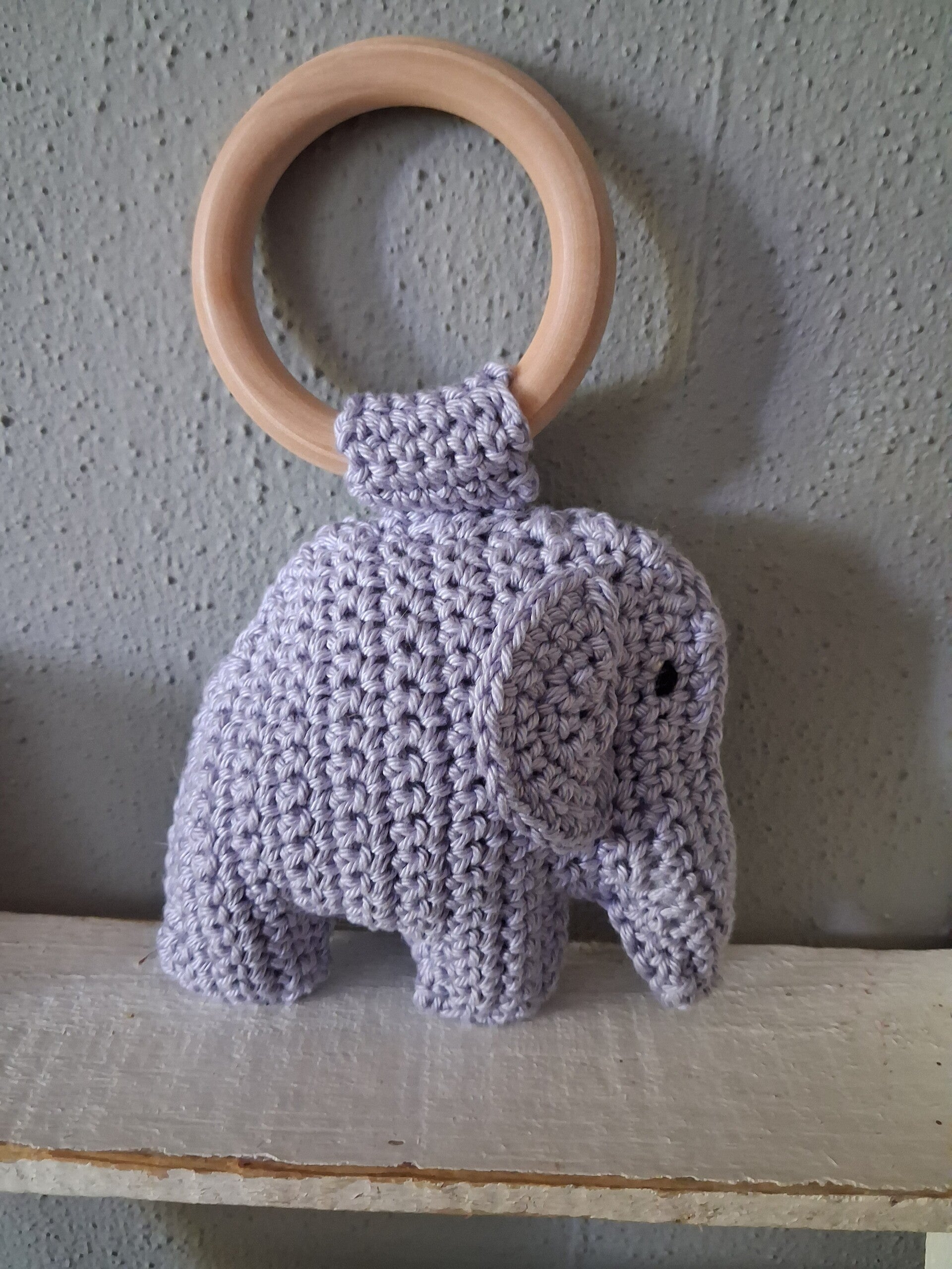 Bijtring olifant lila