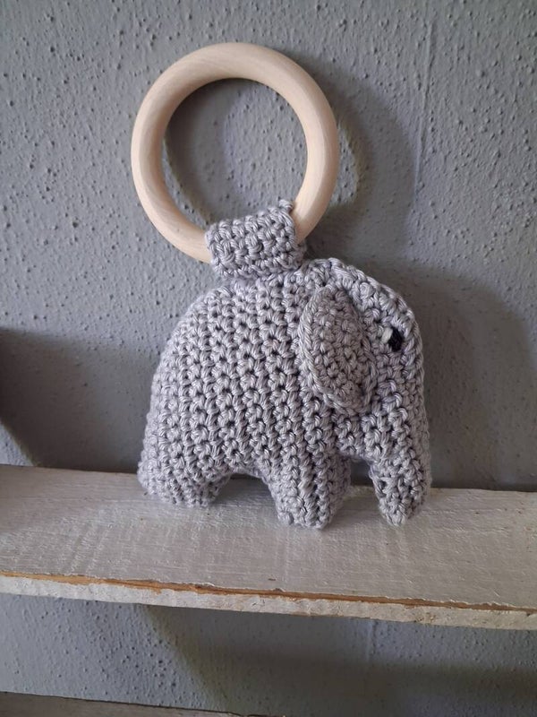 Bijtring olifant grijs