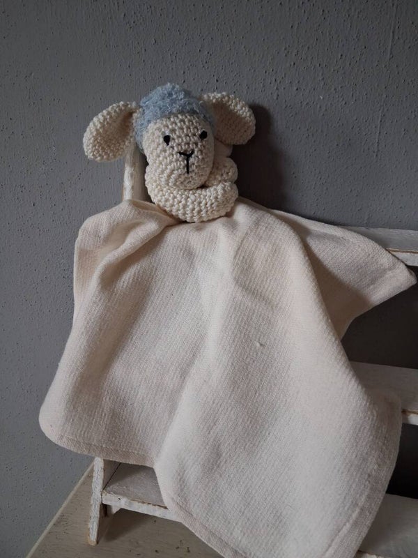 Kroeldoekje schaap blauw