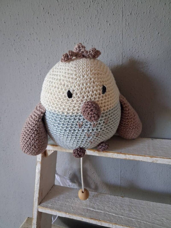 Muziekdooshe vogel blauw