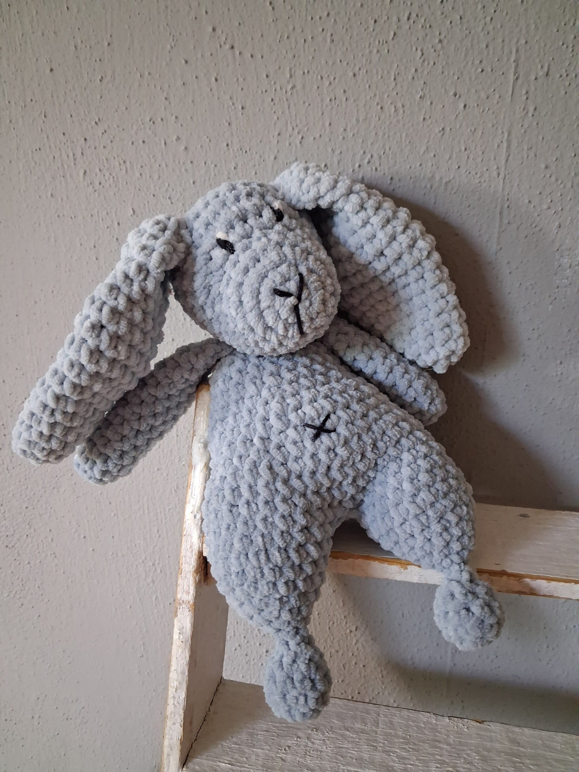 Newborn knuffel konijn licht blauw
