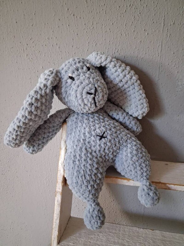 Newborn knuffel konijn licht blauw